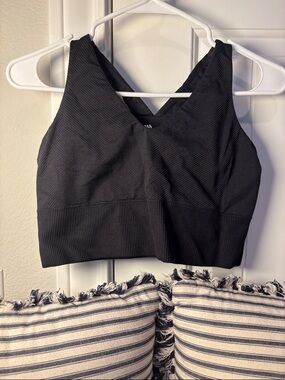 all in motion Black Ribbed High-Impact Sports Bra